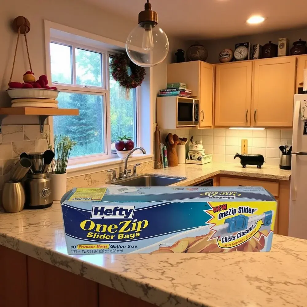 Vintage 1998 Hefty OneZip Slider‎ Freezer Bags – Collectible Packaging Srorage